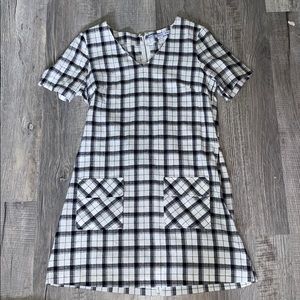 Hyfve plaid v neck dress